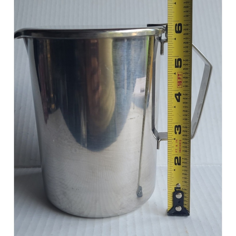 Vintage Polar 18/8 Stainless Steel 44 oz Pitcher Hinged Lid Type S-10 3-56 - Picture 11 of 13